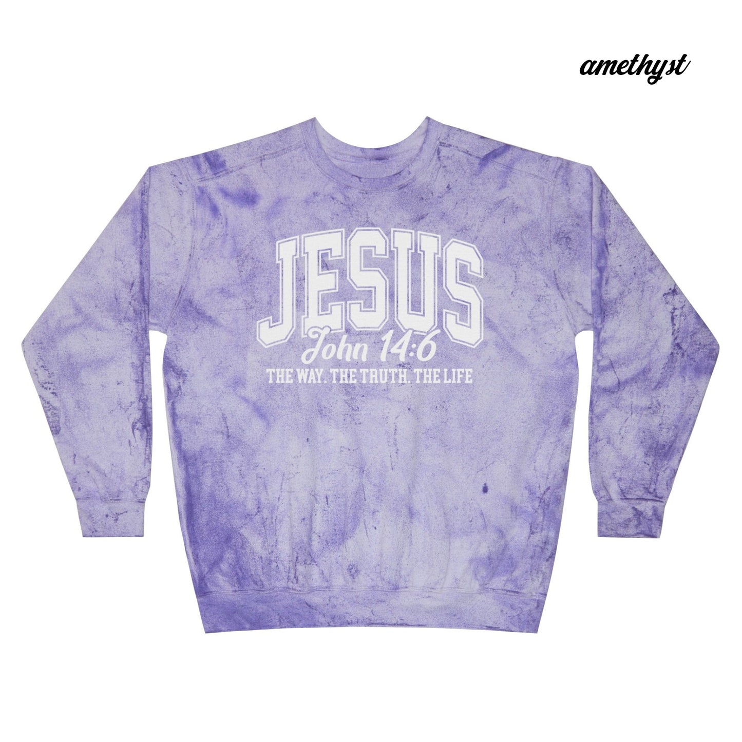 Jesus, The Way The Truth The Life - Unisex Lightweight Crewneck Sweatshirt