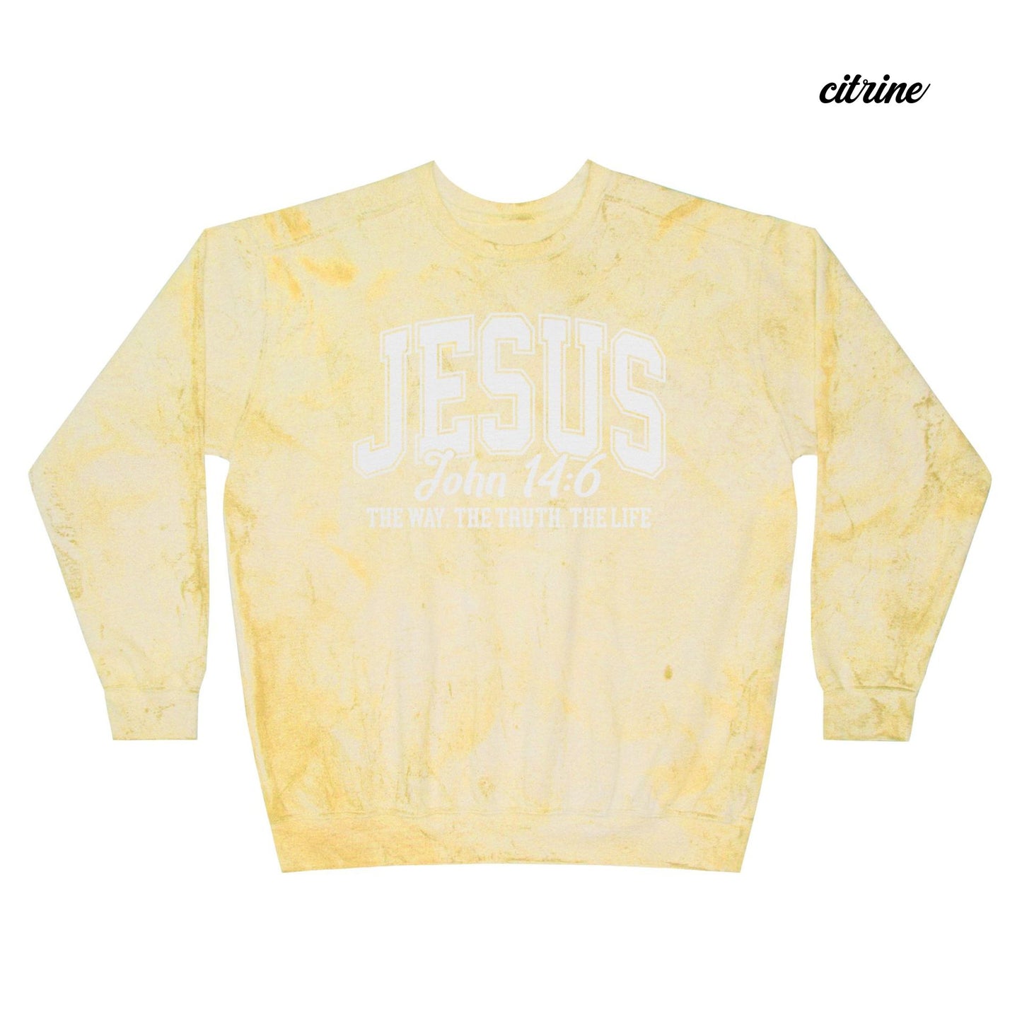 Jesus, The Way The Truth The Life - Unisex Lightweight Crewneck Sweatshirt