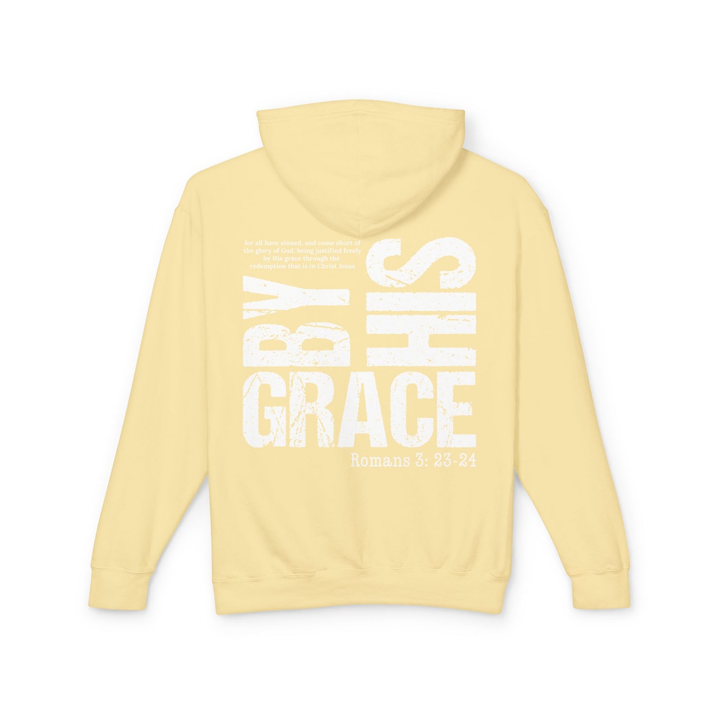 By His Grace  - Unisex Lightweight Hooded Sweatshirt
