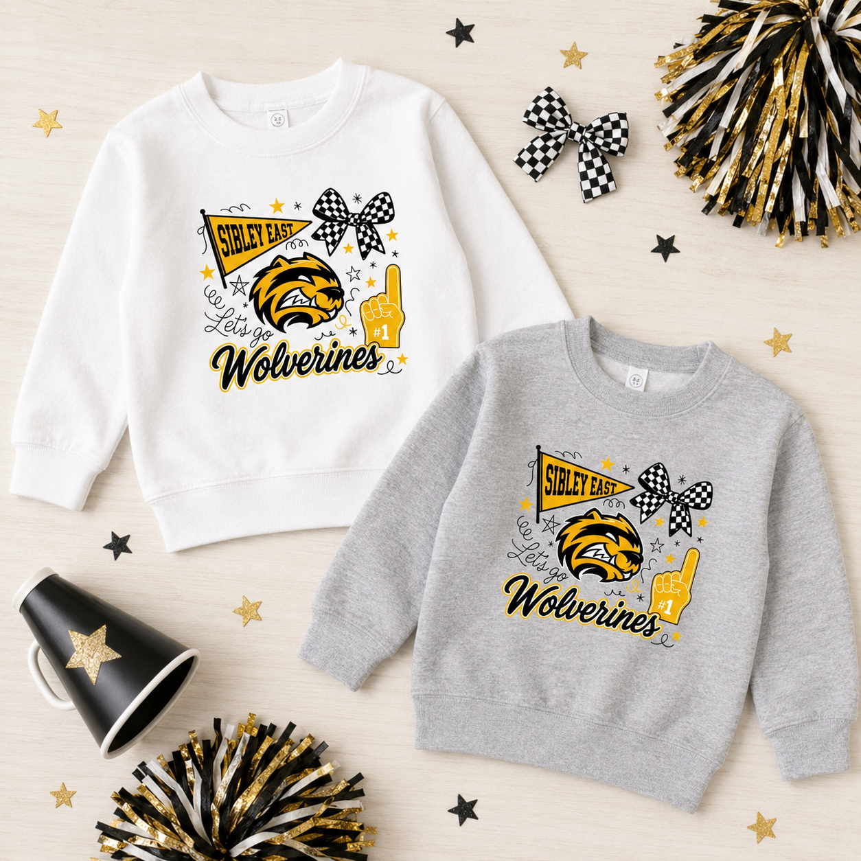 Rabbit Skins Toddler Crewneck Sweatshirt | Cheer