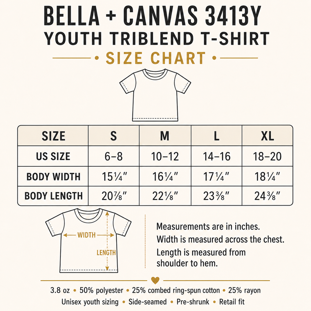 Bella Canvas Youth Triblend T-Shirt | Campus Collection 2