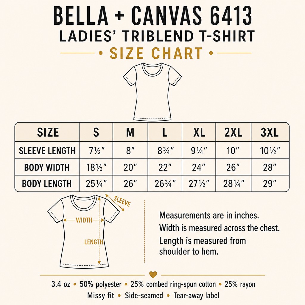 Bella Canvas Ladies Triblend T-Shirt | Campus Collection 3