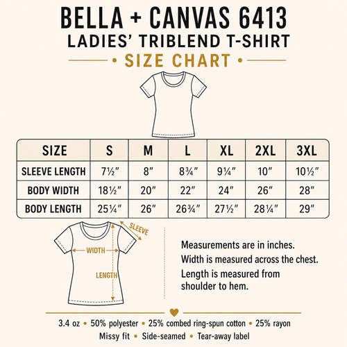 Bella Canvas Ladies Triblend T-Shirt | Campus Collection 1