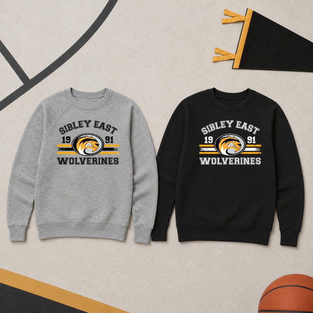 Bella + Canvas Youth Sponge Fleece Raglan Sweatshirt | Campus Collection 2