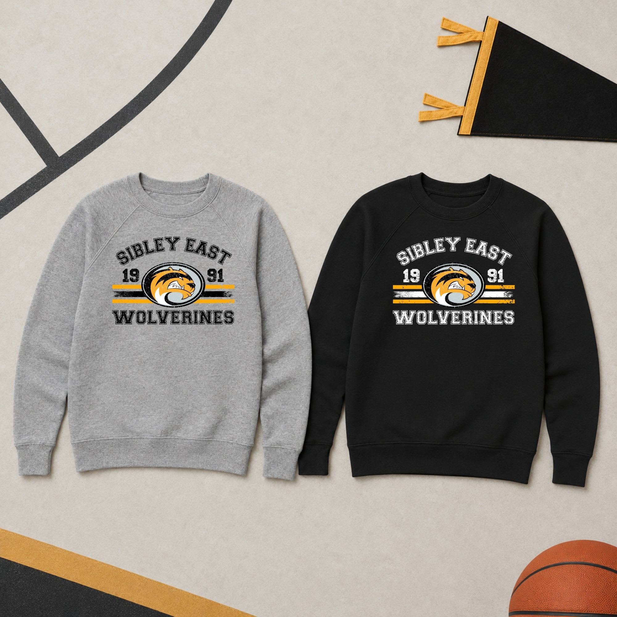 Bella + Canvas Youth Sponge Fleece Raglan Sweatshirt | Campus Collection 2