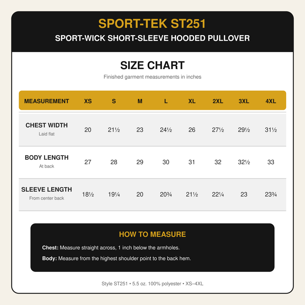 Sport-Tek Sport-Wick Fleece Short Sleeve Hoodie | Design Series 2