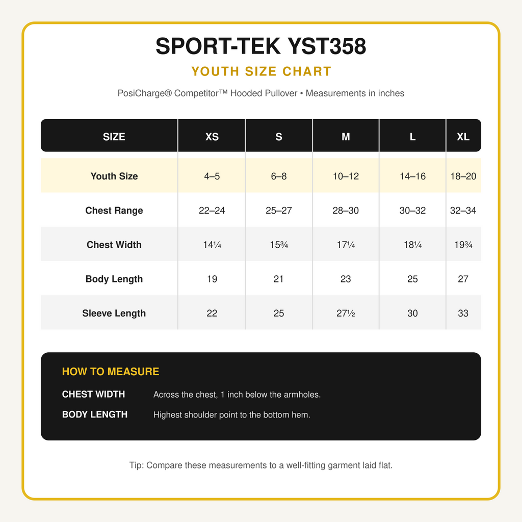 Sport-Tek Youth PosiCharge Competitor Hooded Tee | Design Series 1